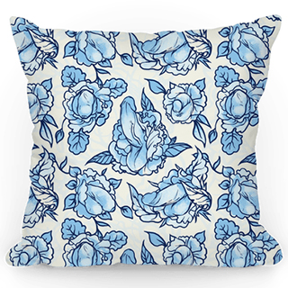 Floral Pattern Throw Pillow