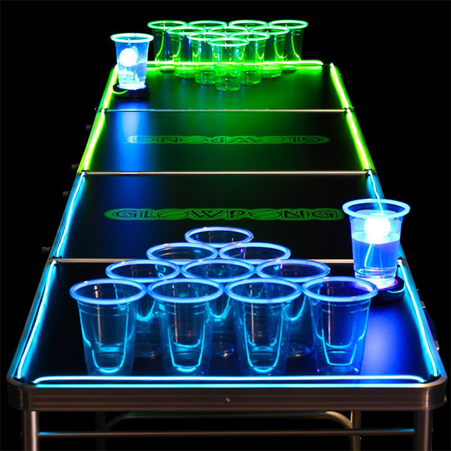 forhistorisk kapillærer Sky Glowpong: LED Beer Pong Table | drunkMall
