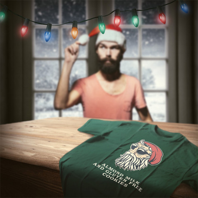 Hipster Santa Claus T-Shirt
