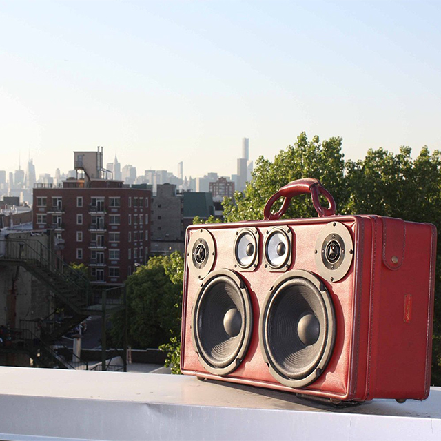 One-of-a-Kind Suitcase Boomboxes