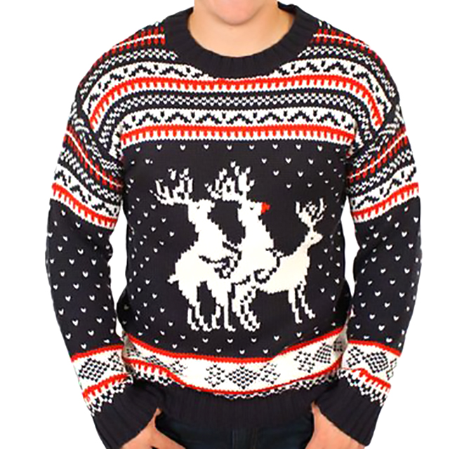 Reindeer Threesome Christmas Sweater