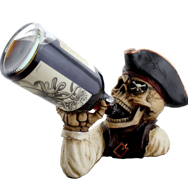 Skeleton Pirate Bottle Holder