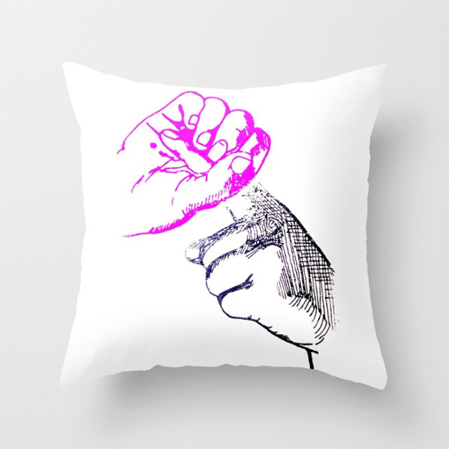 “Magic Finger” throw pillow