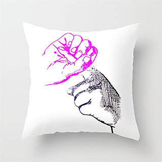 “Magic Finger” throw pillow