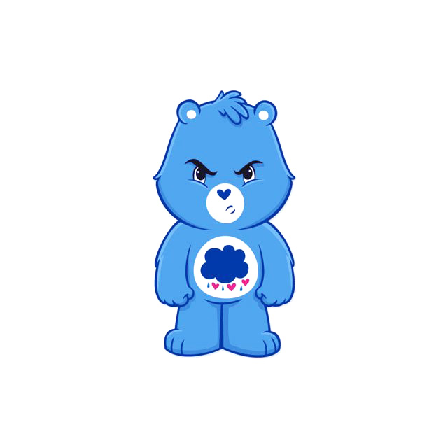 Grumpy Care Bear sticker