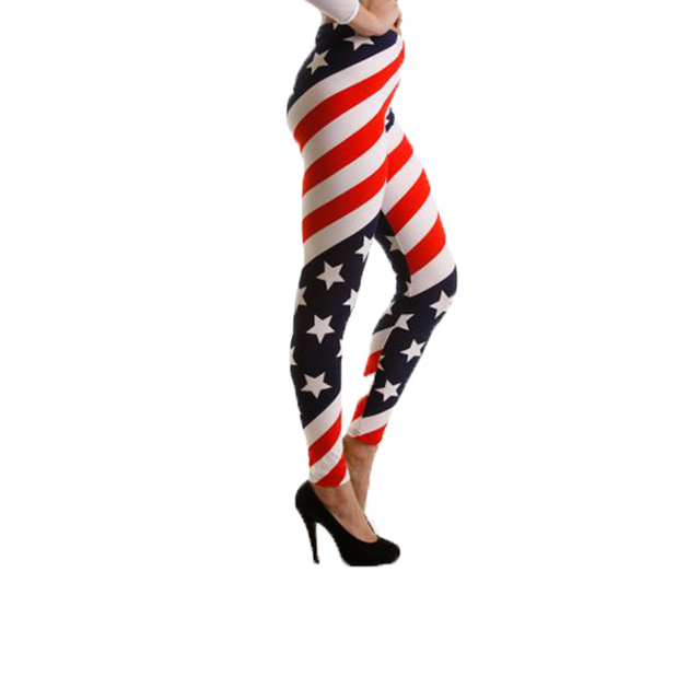 American Flag Striped Leggings