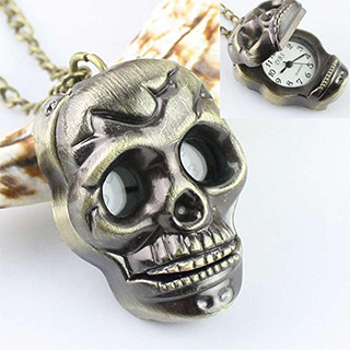 Skull Necklace Watch