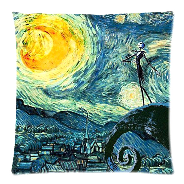 Starry Nightmare Before Christmas Pillow Cover