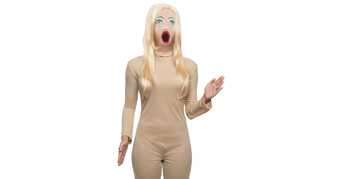 Blow Up Doll Mask With Wig Drunkmall