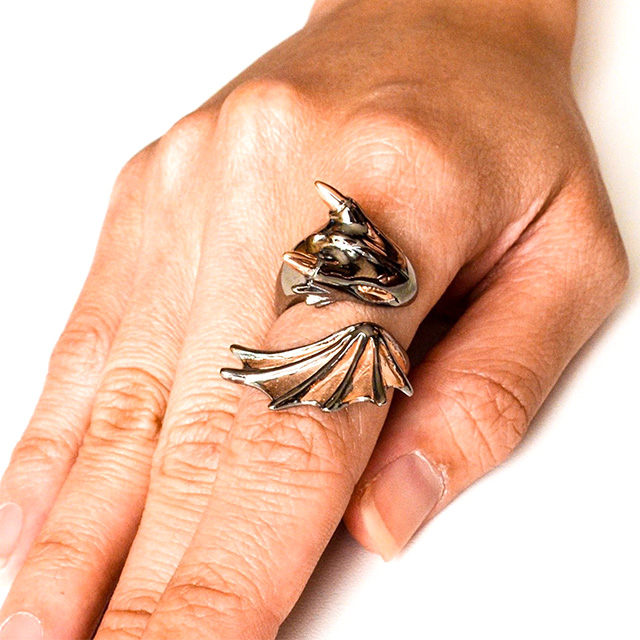 Pink Gold-Plated Dragon Ring