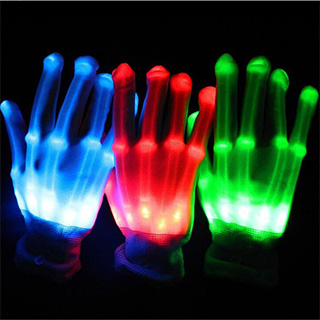 Skeletal LED Gloves
