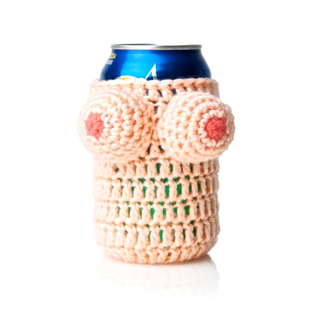 Knitted Boobs Koozie