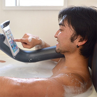 Inflatable Bath Pillow Phone Holder