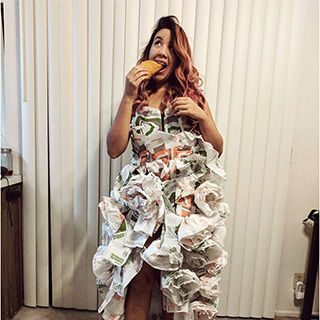 Taco Bell Wrapper Wedding Dress
