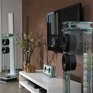 Glass Speaker Towers