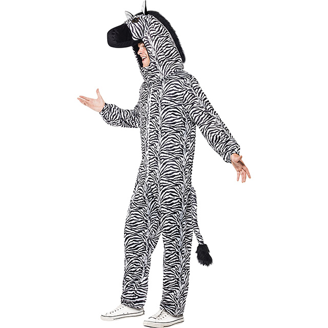 Hooded Zebra Bodysuit