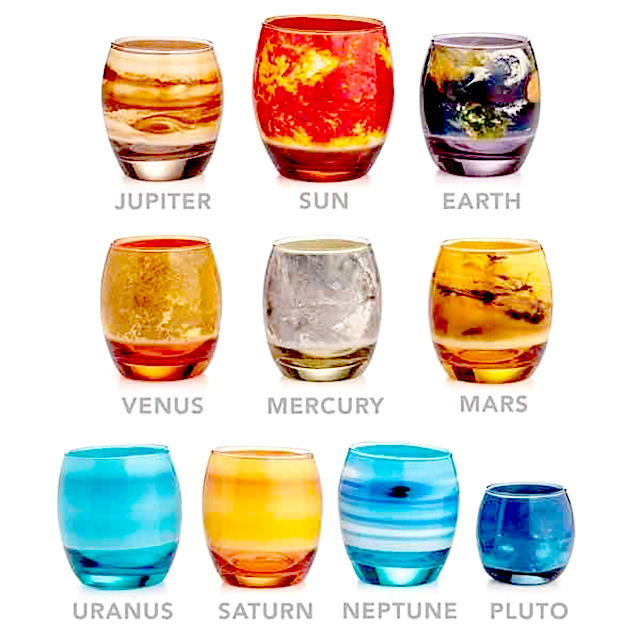 10 Planets Drinking Glasses