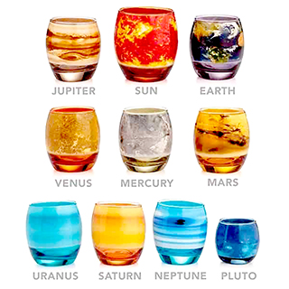 10 Planets Drinking Glasses