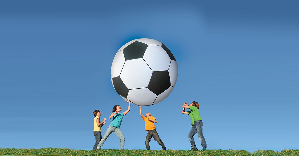 6 Foot Tall Inflatable Soccer Ball | drunkMall