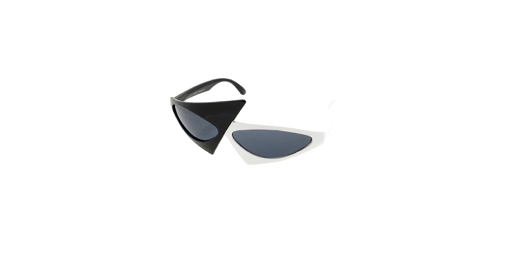 1980’s Asymmetrical Colorblock Oversized Sunglasses, Unworn Vintage 1980 main image 4