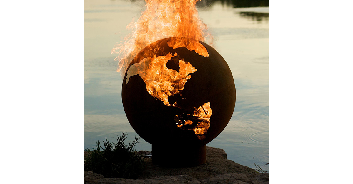 Globe Fire Pit Drunkmall, Planet Earth Fire Pit
