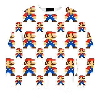 Pixelated Super Mario Sweater