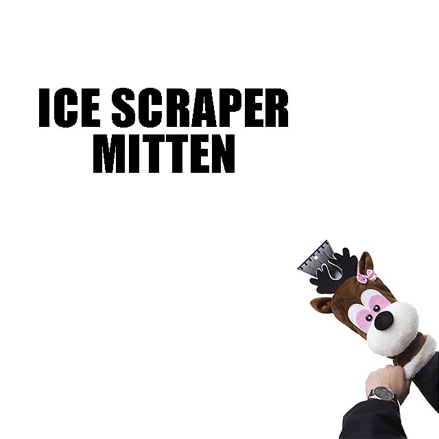 Reindeer Ice Scraper Mitten