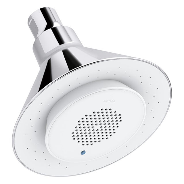 Showerhead with Built-In Wireless Speaker