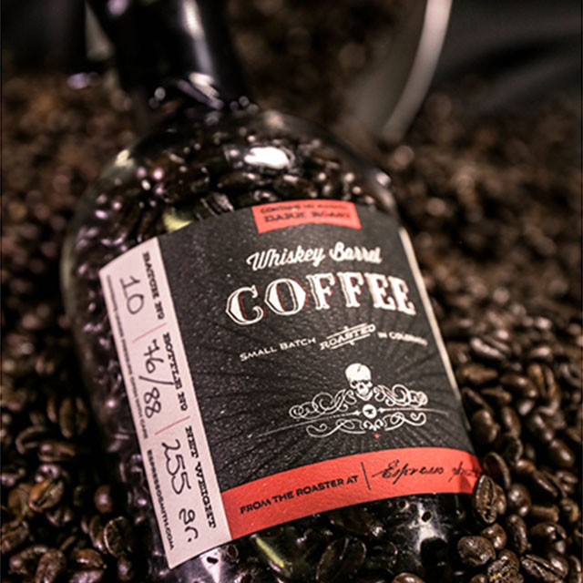Whiskey Barrel-Aged Coffee Beans