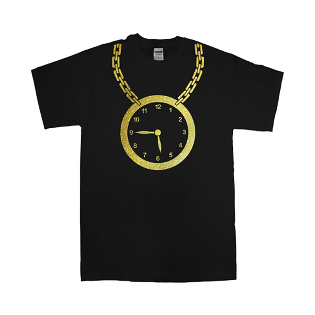 Gold Clock on a Chain shirt