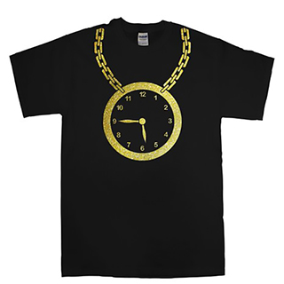 Gold Clock on a Chain shirt