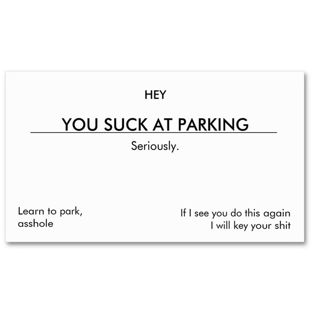 You Suck at Parking Cards
