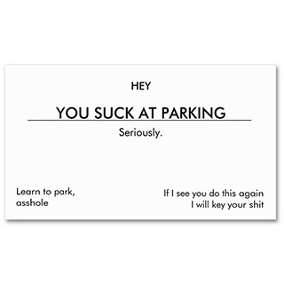You Suck at Parking Cards