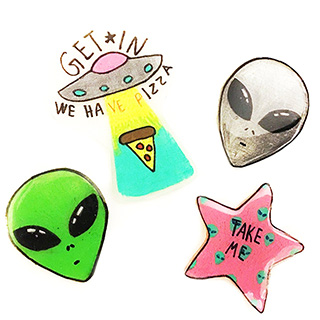 Cute Extraterrestial Pins