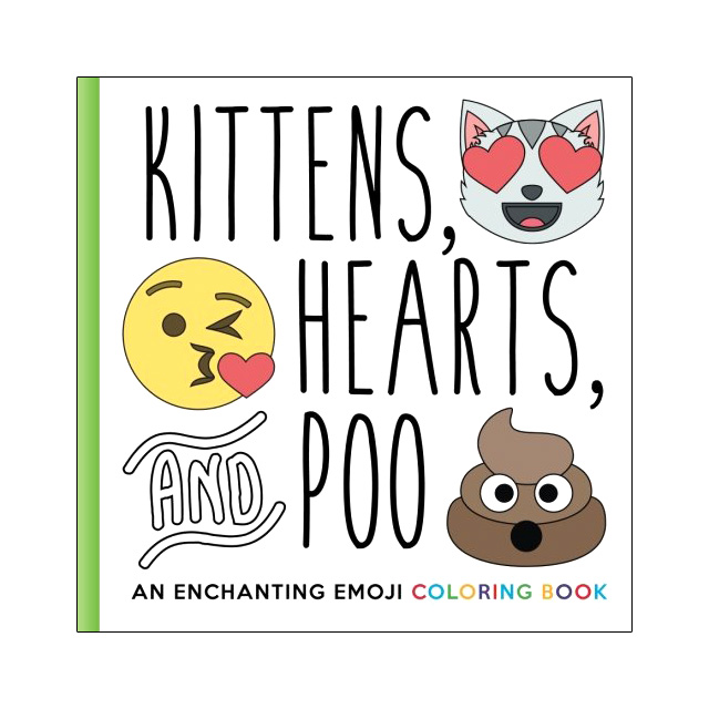 Kittens Hearts and Poo - Emoji Coloring Book