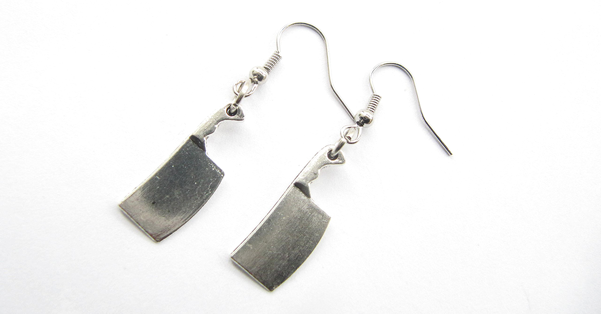 Meat Cleaver Earrings drunkMall