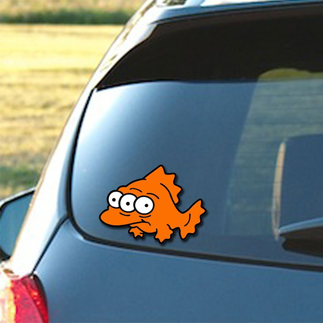 Blinky the Fish Car Decal