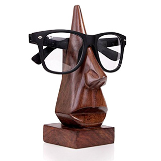 Wooden Statue Eyeglasses Holder