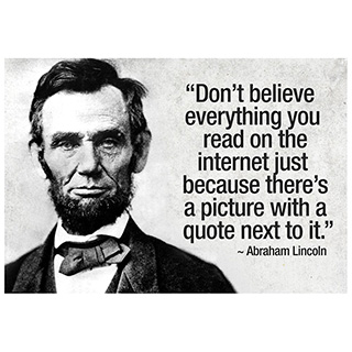 Abraham Lincoln Internet Quote Poster