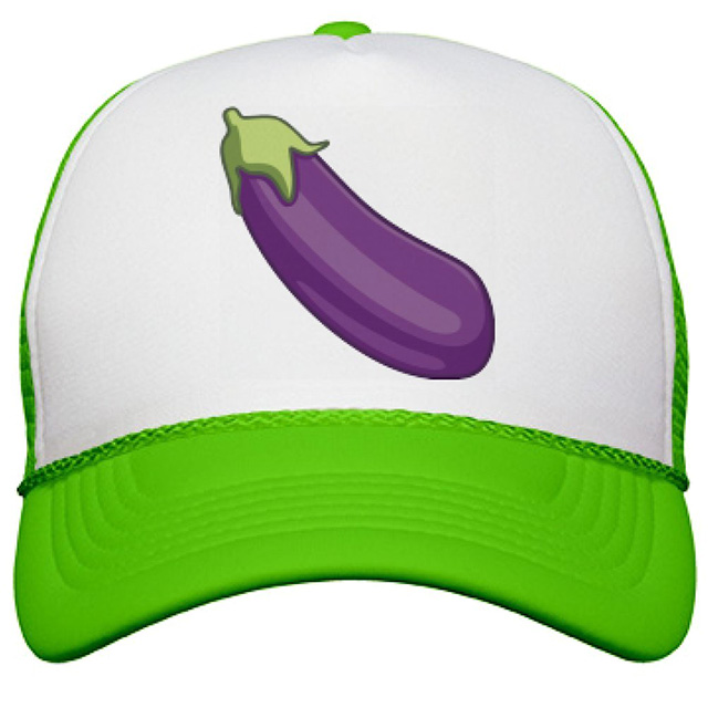 Eggplant Emoji Trucker Hat
