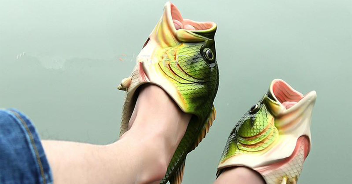 mens fishing slippers